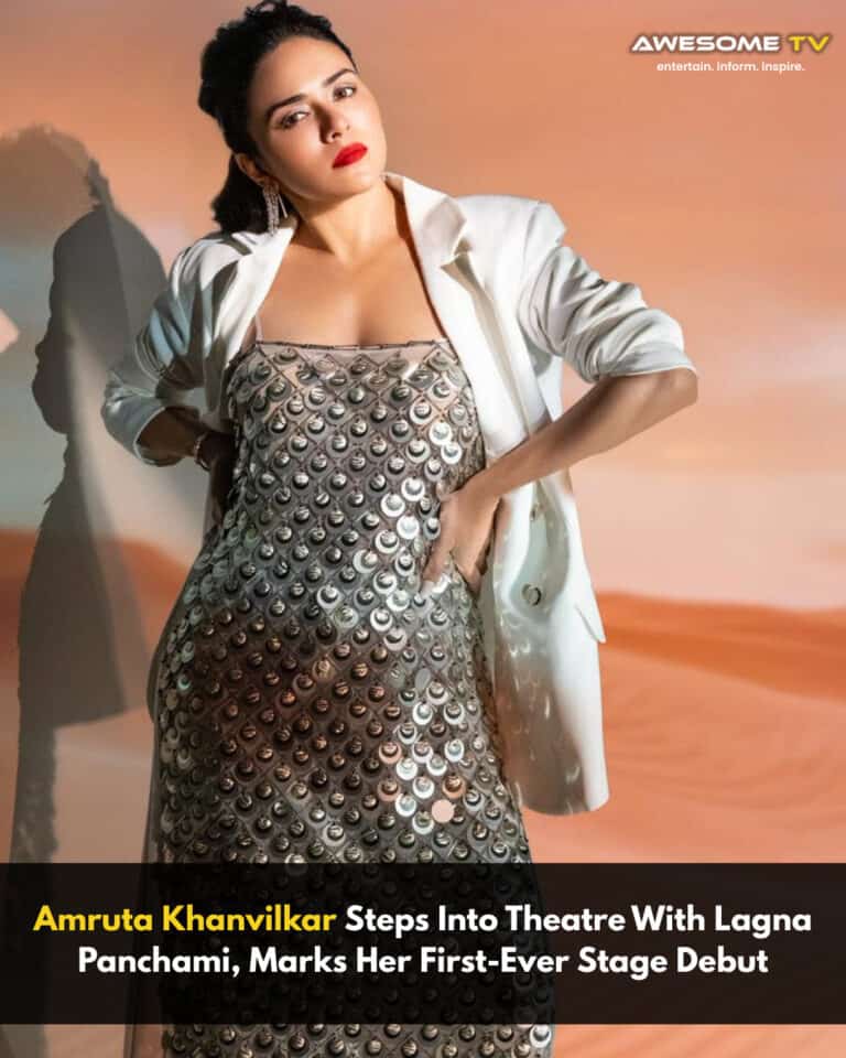 With Lagna Panchami, Amruta Khanvilkar makes her stage debut.