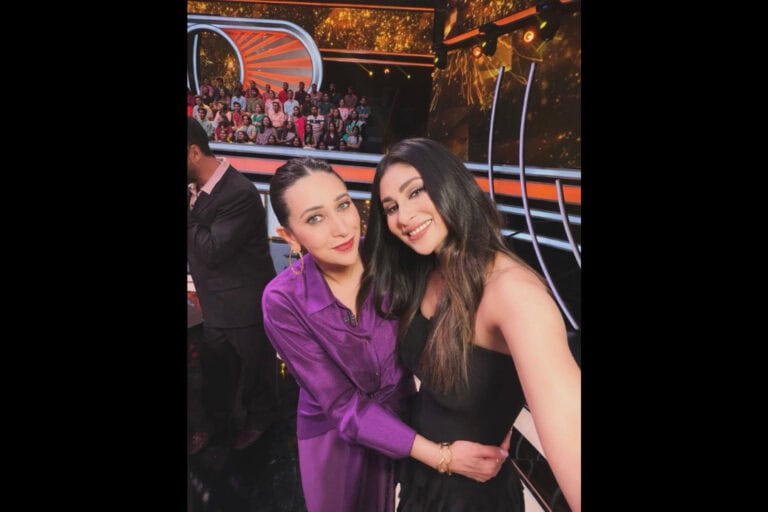 Before the premiere of Wheel of Fortune, Mouni Roy calls Karisma Kapoor her “Rachel, Monica, and Phoebe.”