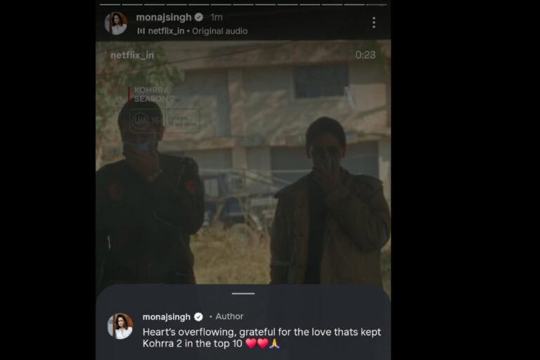 “Heart’s Overflowing”: Mona Singh Responds as Kohrra Season 2 Enters the Top 10