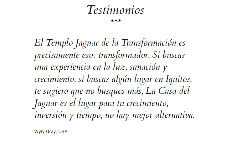 testimonio