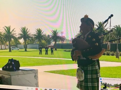 national Cemetery bagpiper Los Angeles