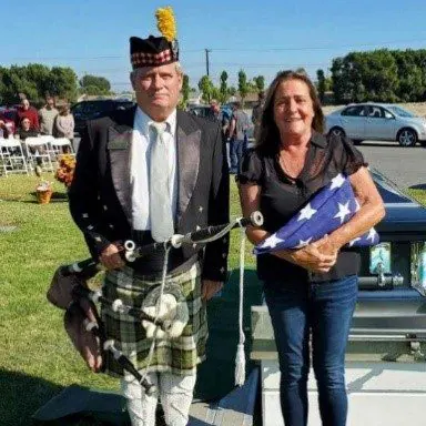 Pasadena Bagpipe For Hero San Fernando mission
