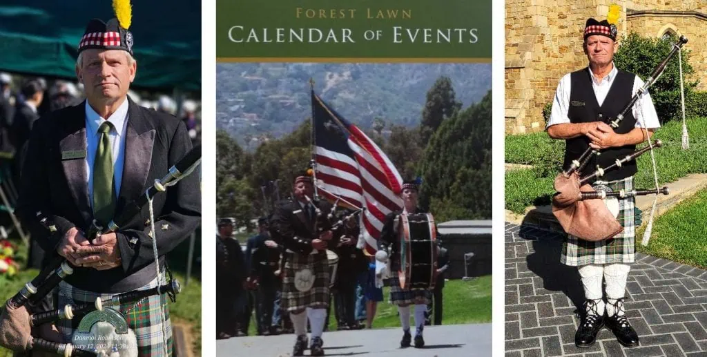 Bagpiper flagship Cemetery