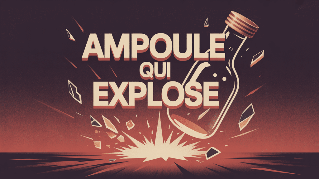 illustration ampoule explose éclats verre