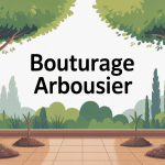bouturage arbousier illustration vectorielle jardin
