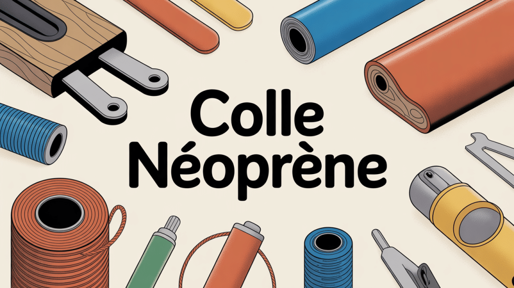 Illustration colle néoprène et usages variés