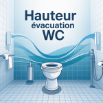 illustration hauteur evacuation wc salle de bain moderne
