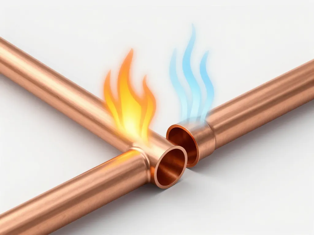 schéma efficacité isolant tuyau cuivre