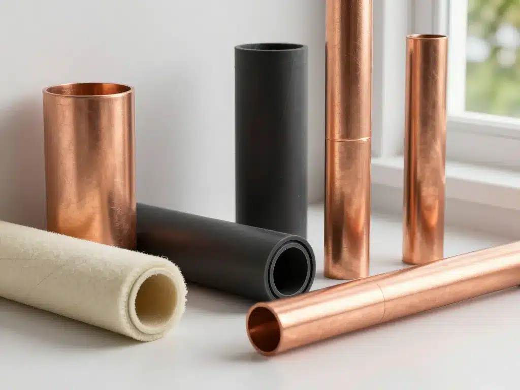 différents isolants tuyau cuivre scènes