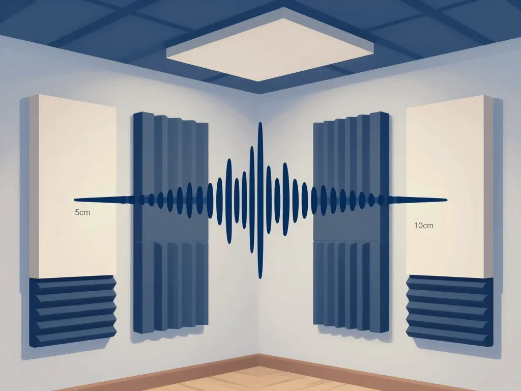 Diagramme fonctionnement mousse acoustique studio