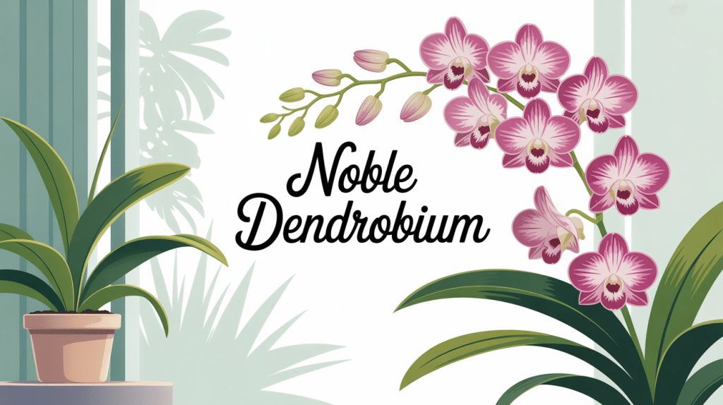 noble dendrobium fleuri dans un pot décoratif en intérieur