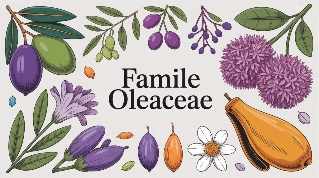 illustration famille oleaceae diversité botanique