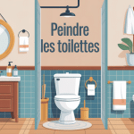 Illustration peindre des toilettes relooking moderne