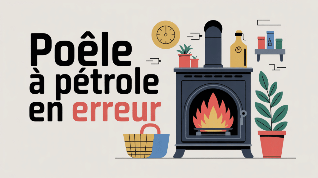 pourquoi mon poêle à pétrole se met il en erreur illustration vectorielle rassurante