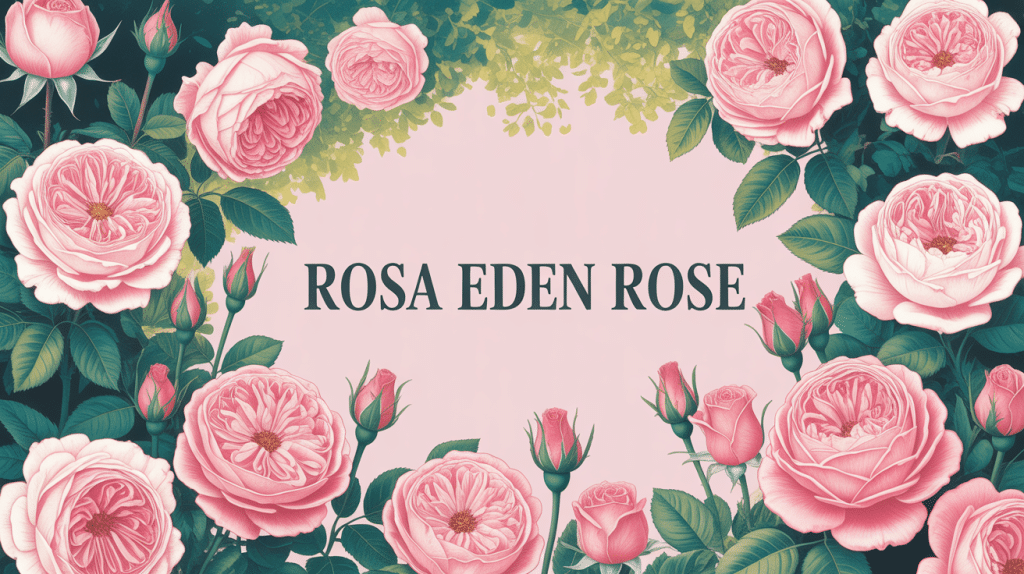 rosa eden rose grimpant jardin romantique