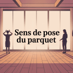 Sens pour poser le parquet vue moderne salle lumineuse