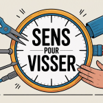 illustration conceptuelle sens pour visser et bricolage