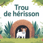 illustration d’un trou de hérisson dans le jardin avec hérisson