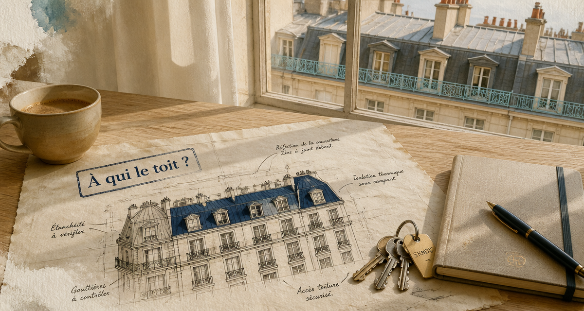 a qui appartient le toit dans une copropriété plan architectural
