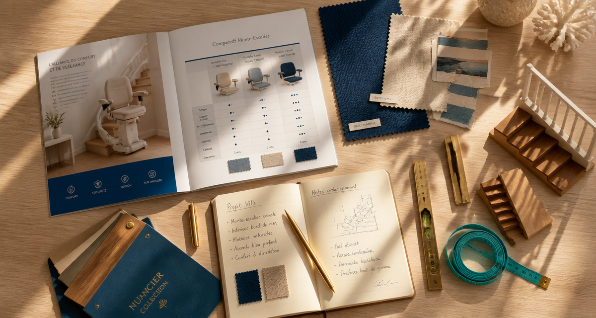 comparatif monte escalier brochures échantillons outils