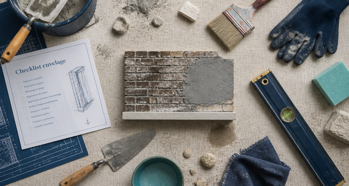 cuvelage mur outils et checklist