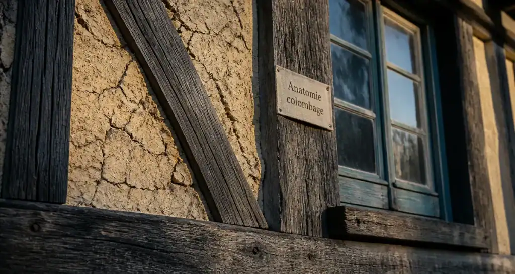 Mur colombage : façade bois et torchis