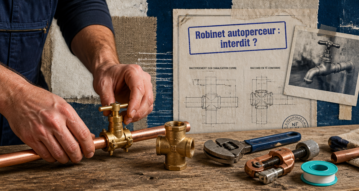 robinet autoperceur interdit sur tuyau cuivre
