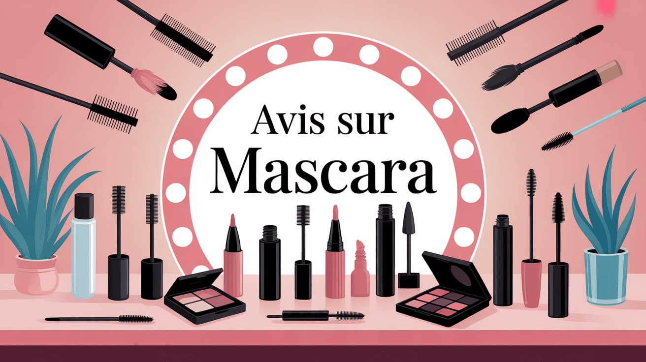 avis sur mascara table de maquillage moderne avec mascaras ouverts