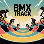 illustration bmx track moderne en action