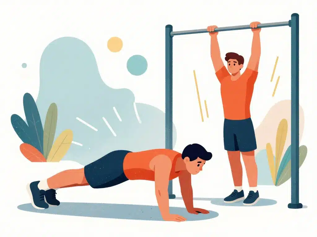 Exercices haut du corps push up pull up