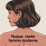 Nuque rasée hyper stylée coupe courte femme moderne vue de dos