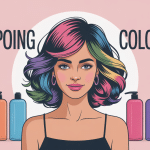 illustration femme cheveux reflets colorés shampoing colorant avis