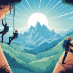illustration vectorielle via ferrata de Liaucous panorama