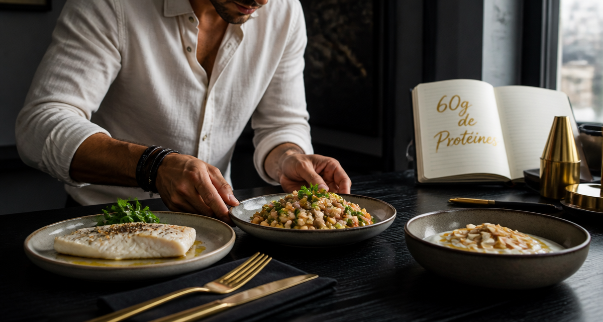 comment manger 60 g de proteine par jour assiettes exemples