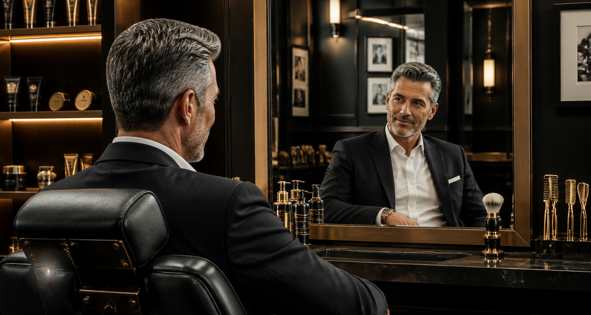Coupe homme 50 ans taper poivre et sel élégante
