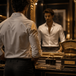 poids pour 1m75 homme, style élégant devant miroir