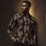 chemise africaine homme wax or ivoire