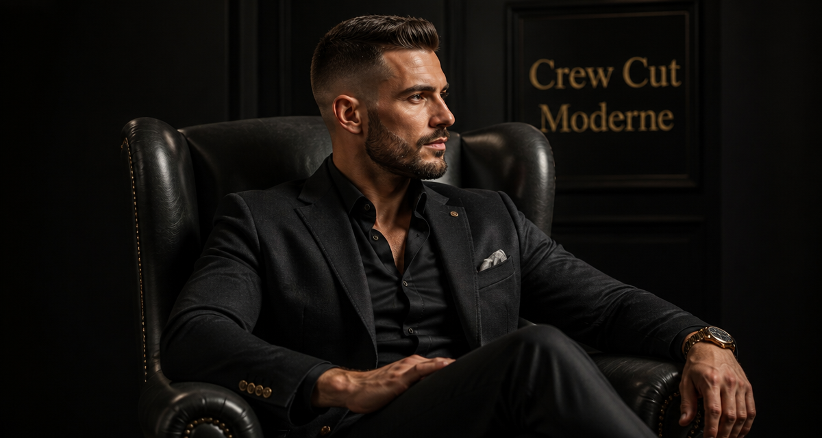 crew cut revisité sur homme élégant