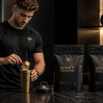 difference whey et isolate sur un comptoir avec shaker