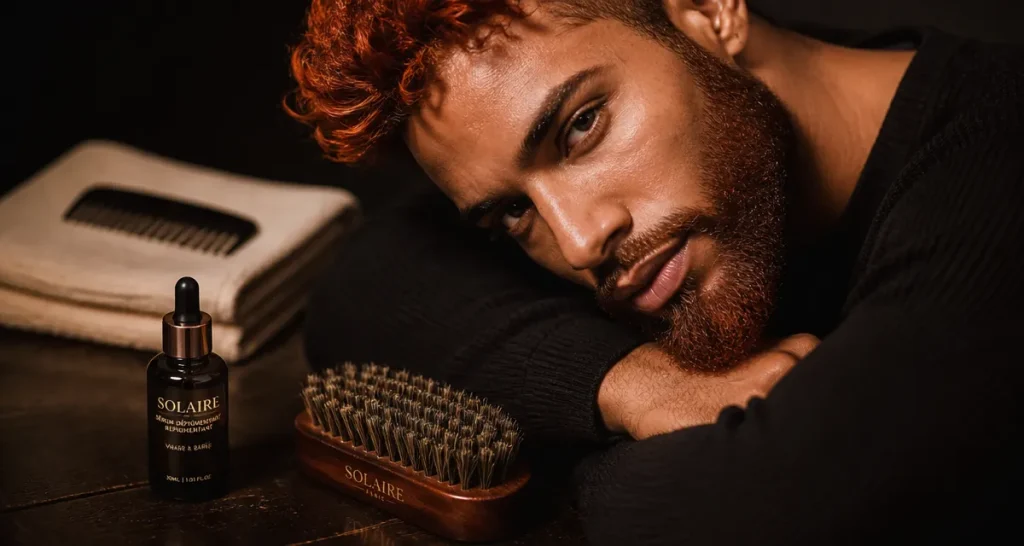 Roux cheveux homme : soin et éclat barbe soignée
