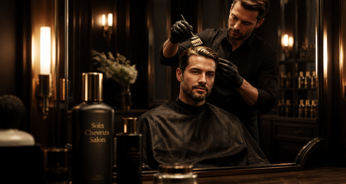 soin cheveux coiffeur homme salon