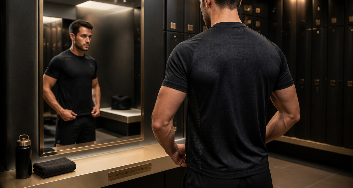 t shirt de sport homme noir vestiaire haut de gamme
