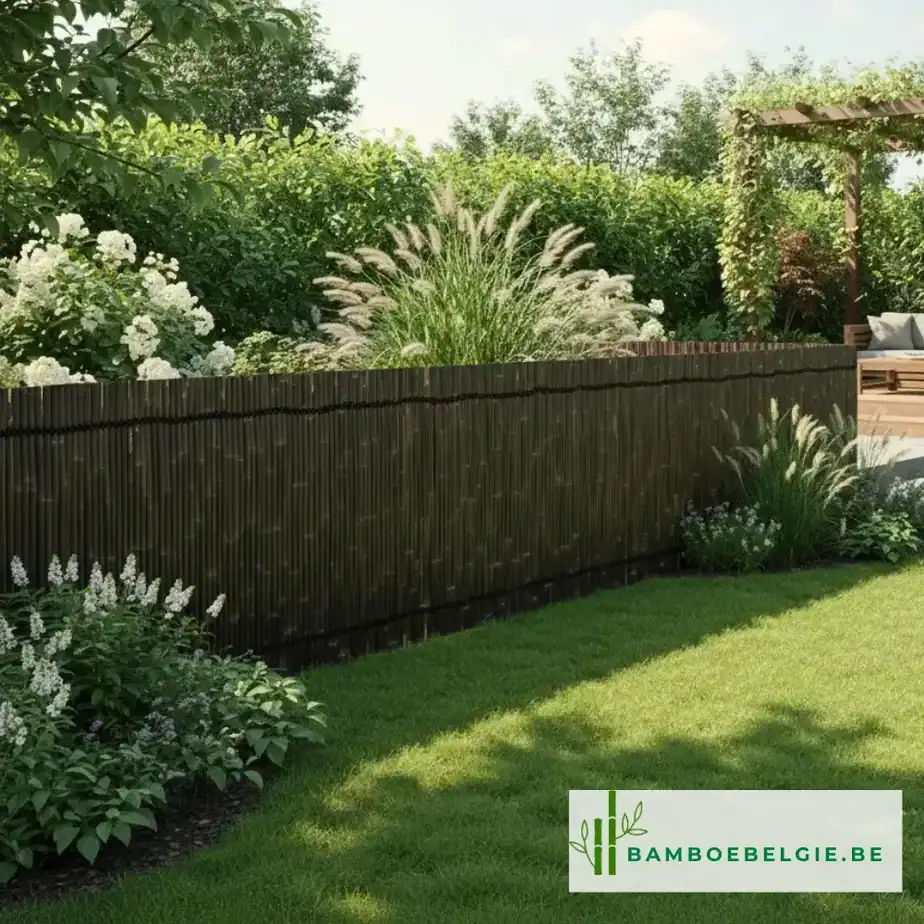 Bamboescherm latten zwart - Bamboe Belgie