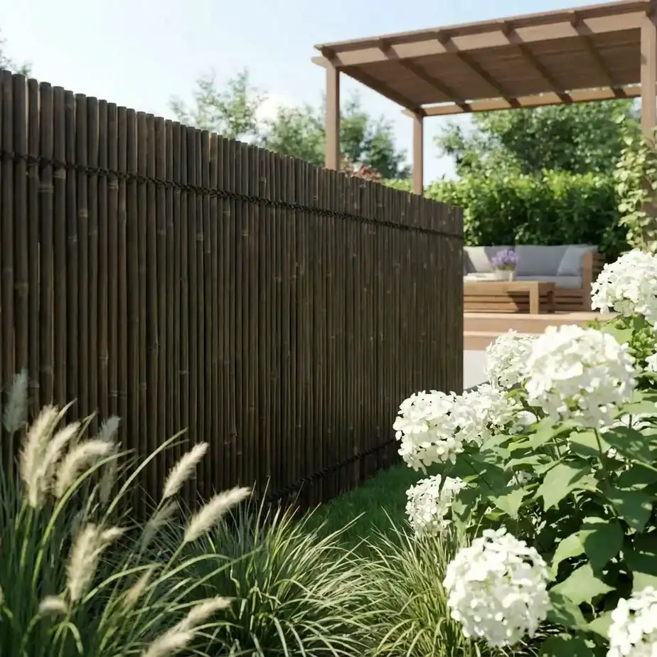 Bamboescherm latten zwart - Bamboe Belgie