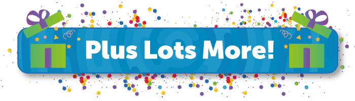 Colorful banner promoting additional offers