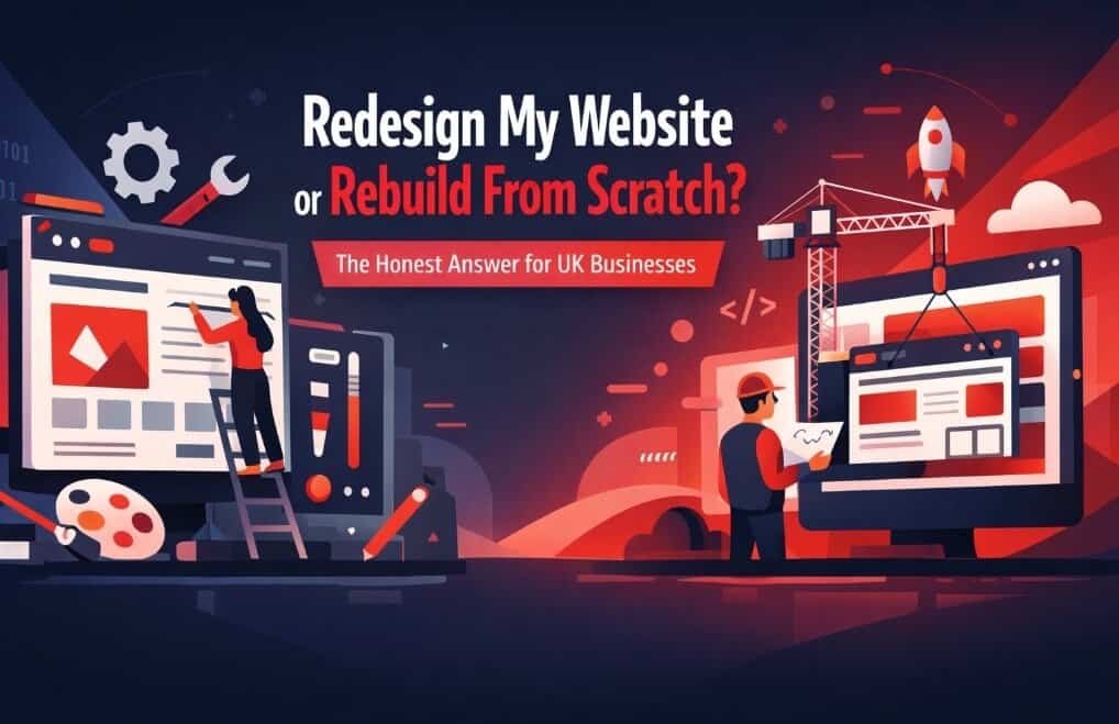 redesign or rebuild website from scratch