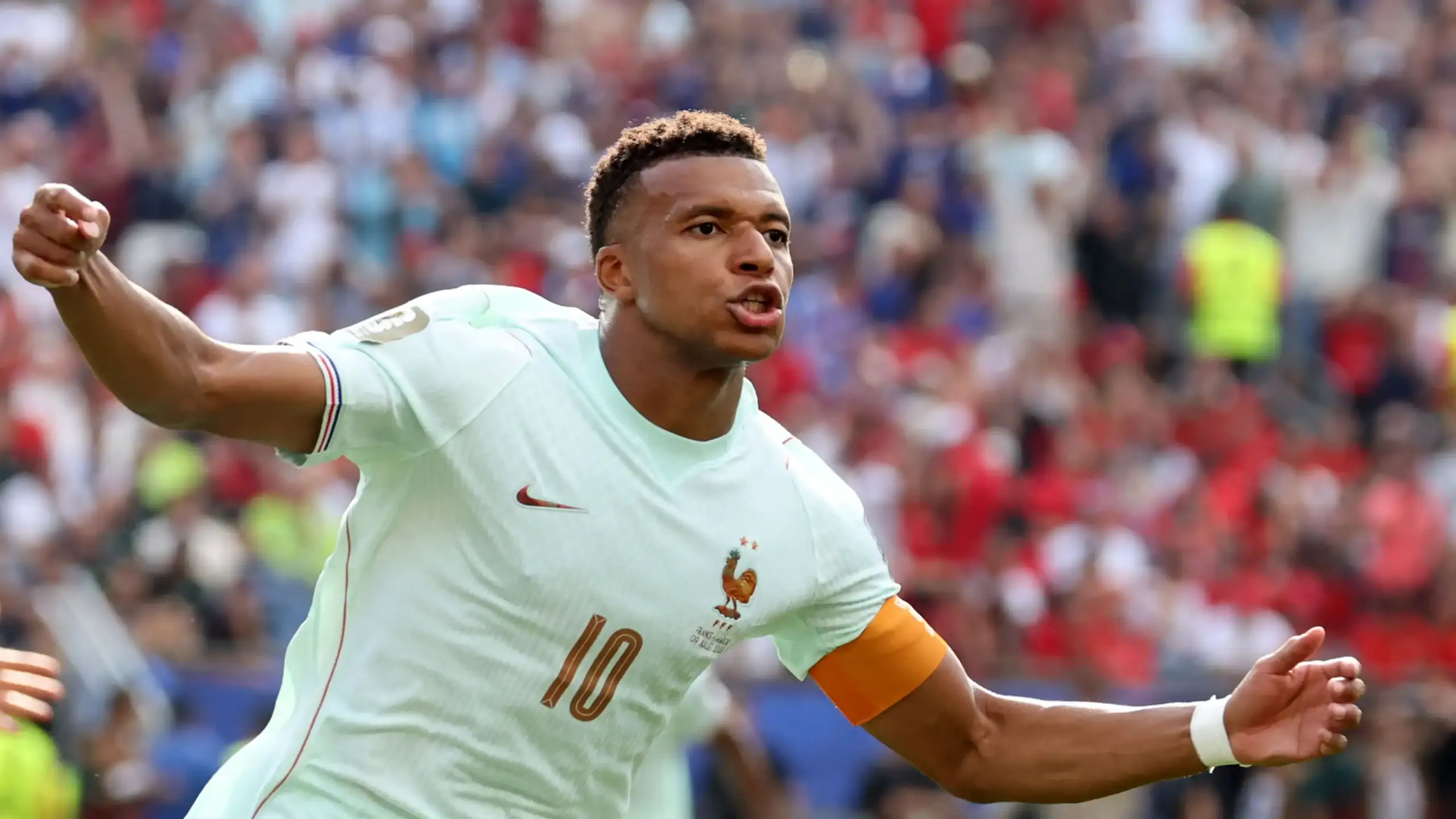 Mbappé celebra su gol en Francia vs Marruecos, cuartos del Mundial 2026