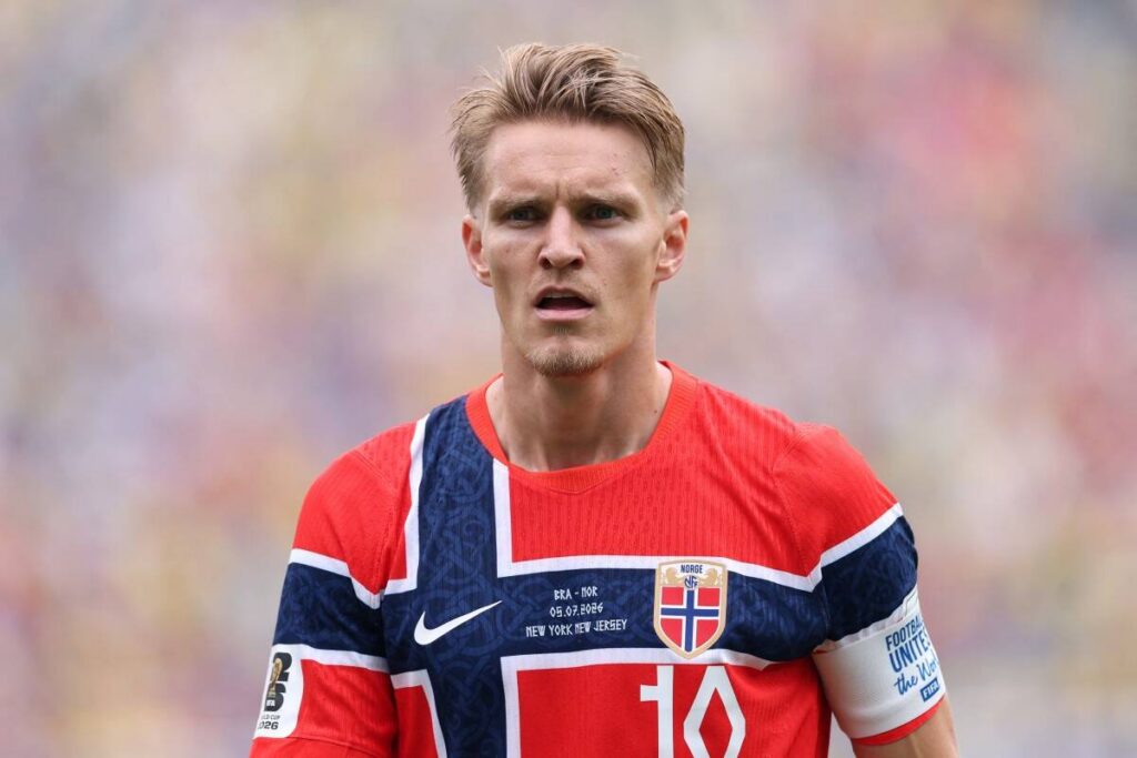Ødegaard, capitán de Noruega, en la previa de Noruega vs Inglaterra