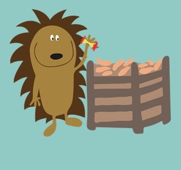 Kupacs süni komposztál 1 Kupacs süni komposztál