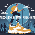 illustration élégante chaussure homme pour grandir